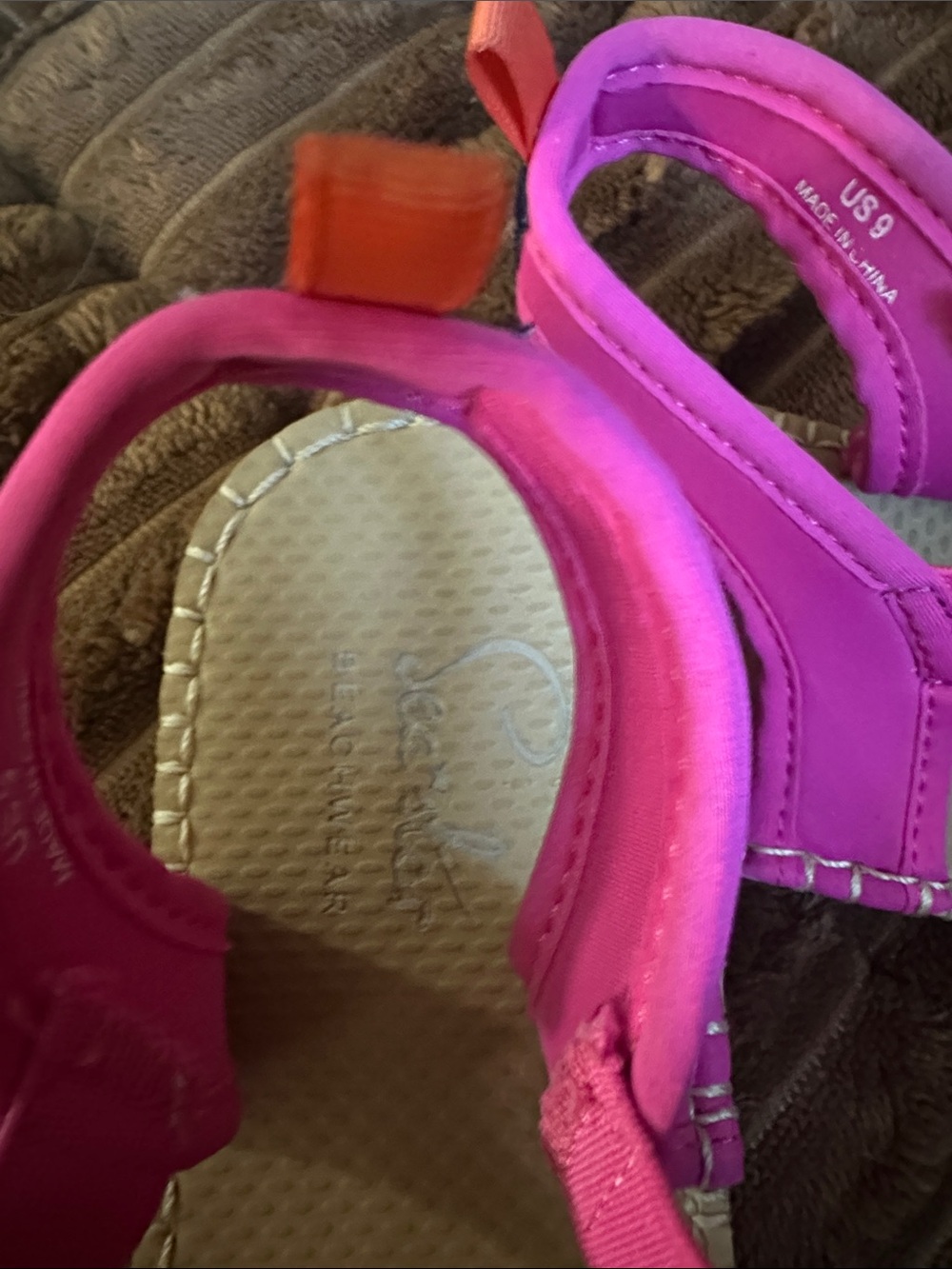 Bright Pink Espadrille Slingback Flats - Picture 5 of 5